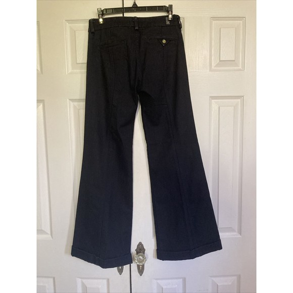7 For All Mankind Women's Jeans Dark Wash Denim Flare Bell Bottom Size 26 - Picture 8 of 12